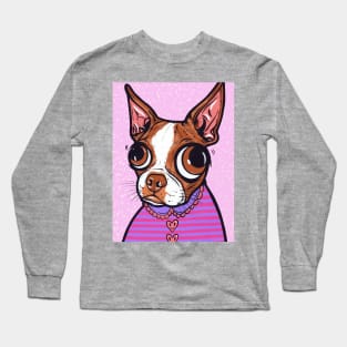 Brown Boston Terrier Long Sleeve T-Shirt